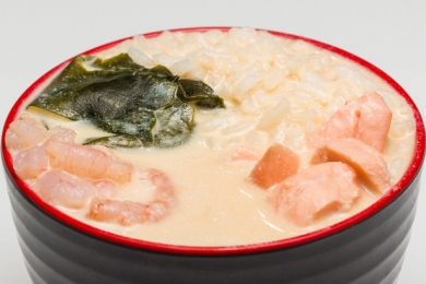 Суп сливочный с морепродуктами, Три Колобка