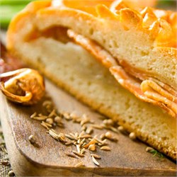 Пирог картофель, бекон, грибы 1038156